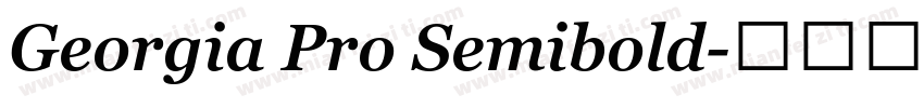 Georgia Pro Semibold字体转换